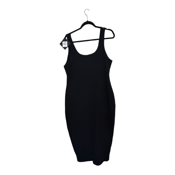 Target Black Sheath Midi Dress Sleeveless Scoop Neck - Picture 3 of 6